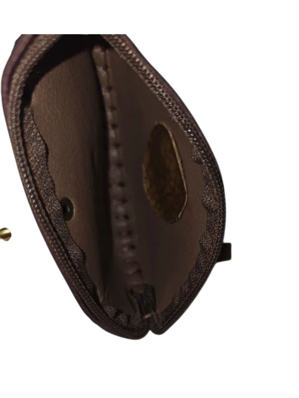 Women's Unbranded Fox Leather Wristlet Clutch Coin Purse One Size Brown Tan